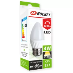 Rocket C35 4W E27 2700K LED Fényforrás