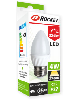 Rocket C35 4W E27 2700K LED Fényforrás