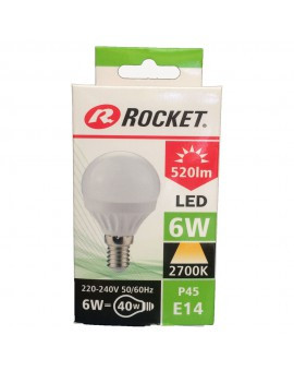 Rocket G45 6W E14 2700K LED Fényforrás