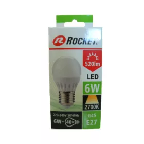 Rocket G45 6W E27 2700K LED Fényforrás
