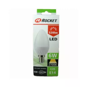 Rocket C35 6W E14 3000K LED Fényforrás