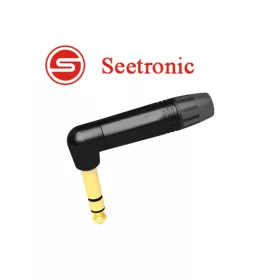   Seetronic MP3RX-BG Sztereo 6.3-as pipa jack dugó, aranyozott (fekete)