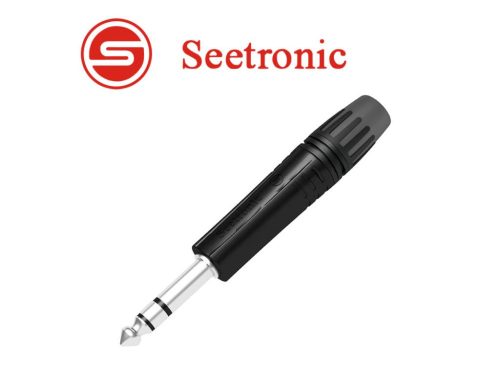 Seetronic MP3X-B Sztereo 6.3 jack dugó (fekete)