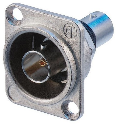Neutrik NBB75DFI Bulkhead BNC beépíthető, szigetelt átvezető, D házzal