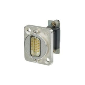   Neutrik D-SUB15 átvezető csatlakozó – 15 pólusú papa-mama, D házba szerelve