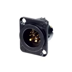   Neutrik NC10MDLXB 8+2 (10) pólusú XLR dugó aranyozott érintkező, fekete