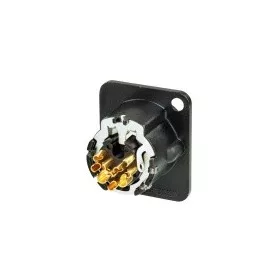   Neutrik NC10MDLXB 8+2 (10) pólusú XLR dugó aranyozott érintkező, fekete