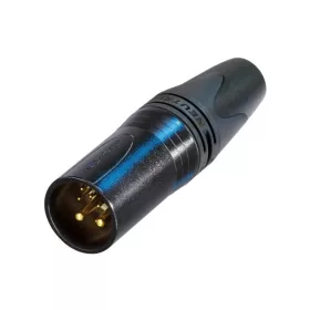   Neutrik NC10MXX14B 8+2 (10) pólusú XLR dugó egyenes, lengő, aranyozott érintkező, fekete ház