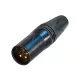 Neutrik NC10MXX14B 8+2 (10) pólusú XLR dugó egyenes, lengő, aranyozott érintkező, fekete ház