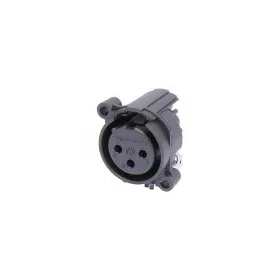  Neutrik NC3FAH20 3 pólusú XLR aljzat vízszintes nyákhoz, külön GND és ház