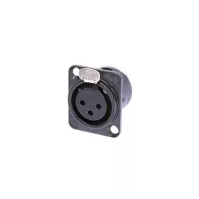   Neutrik NC3FDLB1 3 pólusú XLR aljzat aranyozott érintkező, fekete