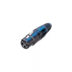   Neutrik NC3FXBAG 3 pólusú XLR aljzat egyenes, lengő, fekete ház