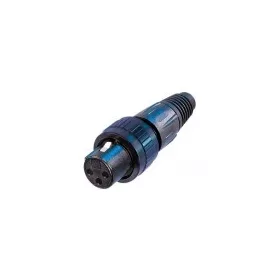   Neutrik NC3FXSPEC 3 pólusú XLR aljzat rögzítőgyűrűs, egyenes, lengő, aranyozott érintkező, fekete ház