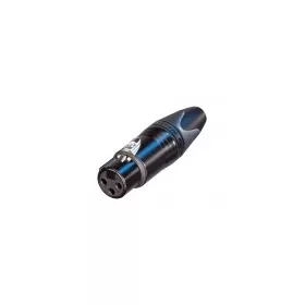   Neutrik NC3FXXB 3 pólusú XLR aljzat egyenes, lengő, aranyozott érintkező, fekete ház
