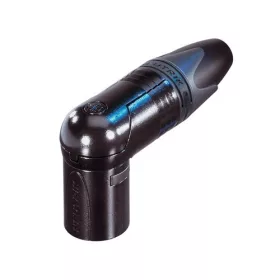   Neutrik NC3MRXB 3 pólusú XLR dugó pipa, lengő, aranyozott érintkezők, fekete ház