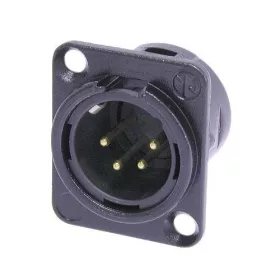   Neutrik NC4MDL1B 4 pólusú XLR dugó aranyozott érintkező, fekete