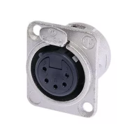   Neutrik NC5FDL1 5 pólusú XLR aljzat ezüstözött érintkező,