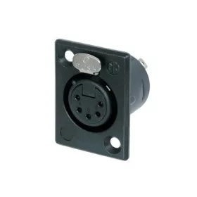   Neutrik NC5FP1B 5 pólusú XLR aljzat aranyozott érintkező, fekete