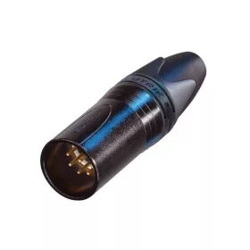   Neutrik NC7MXXB 7 pólusú XLR dugó egyenes, lengő, aranyozott érintkező, fekete ház