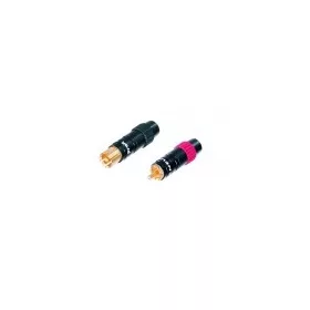   Neutrik NF2CB2 profi RCA dugó/pár lengő, aranyozott, rugós testérintkező, kábelszorító