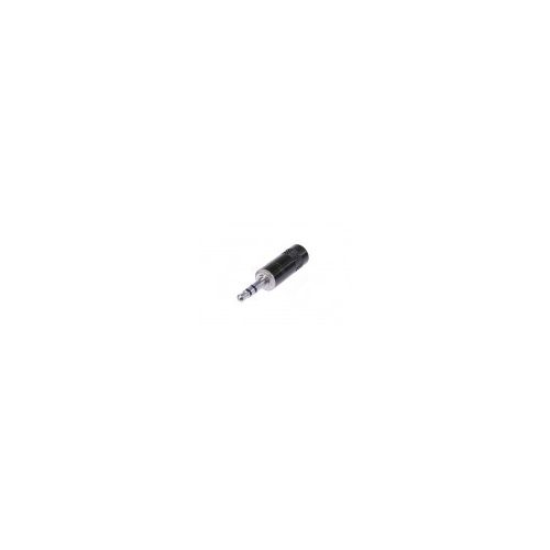 REAN NYS231B 3,5-es sztereó jack dugó fekete fémházzal, 4 mm átmérőjű kábelhez