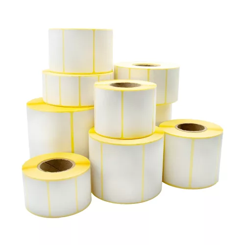 Etikett címke thermo, 40x58mm, tekercses, 1000 címke/tekercs fehér
