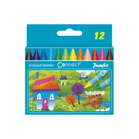   Zsírkréta készlet, Connect Jumbo, 11mm,-es átmérő, 12klf. szín