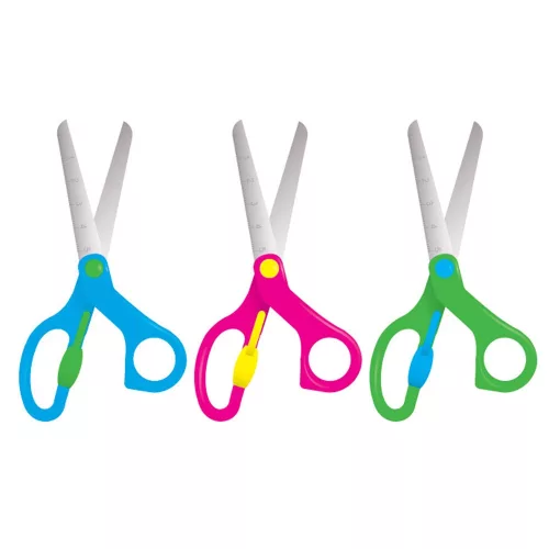 Olló 13cm, iskolai a fogón nyitás rásegítővel, Connect,