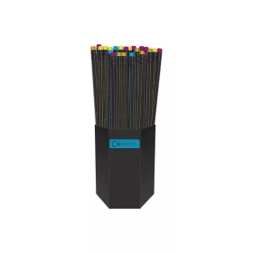   Grafitceruza HB, fekete testű, színes radírral, Connect 72 db/csomag,