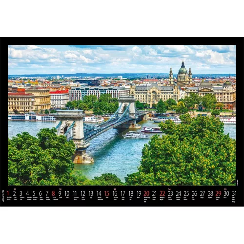 Falinaptár képes 460x320mm, Budapest Realsystem 2027.