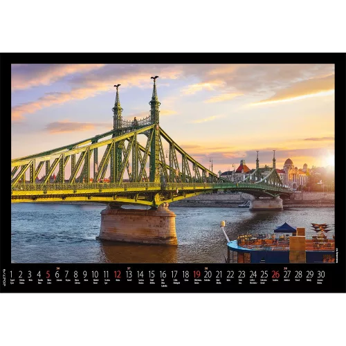 Falinaptár képes 460x320mm, Budapest Realsystem 2027.