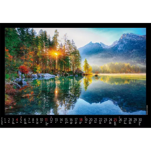 Falinaptár képes 460x320mm, Hegyek Realsystem 2027.