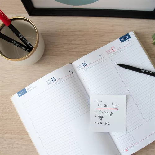 Határidőnapló agenda Standard A/5, napi, fehér lapokkal (bordó) 2027. Bluering®