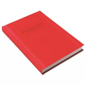   Tanári határidőnapló A5, műbőr 150mmx210mm, fehér lapokkal piros 2026/2027 Realsystem