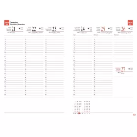   Tanári határidőnapló A5, műbőr 150mmx210mm, fehér lapokkal fekete 2026/2027 Realsystem