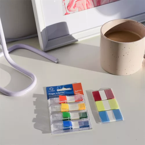 Jelölőcímke 12,5x43mm, 4x36lap, műanyag adagolóban Bluering®