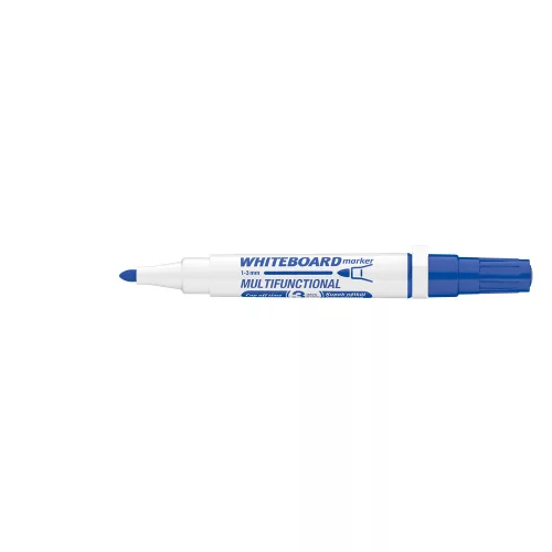 Táblamarker 3mm, mágneses, táblatörlővel multifunkciós Ico MARKERASER kék