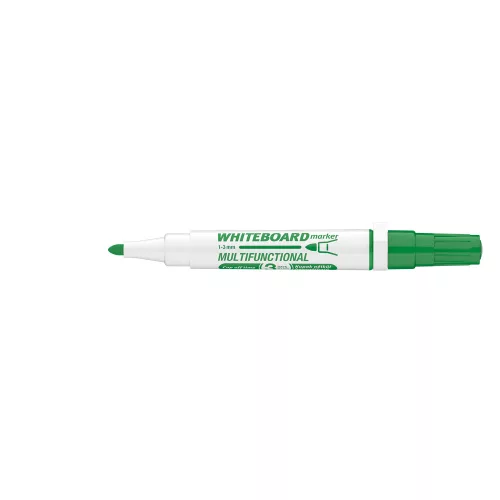 Táblamarker 3mm, mágneses, táblatörlővel multifunkciós Ico MARKERASER zöld