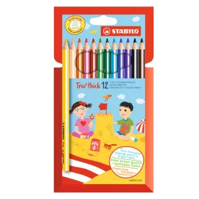   Színes ceruza készlet, háromszögletű vastag, 203/12 Stabilo TRIO 12 klf. szín