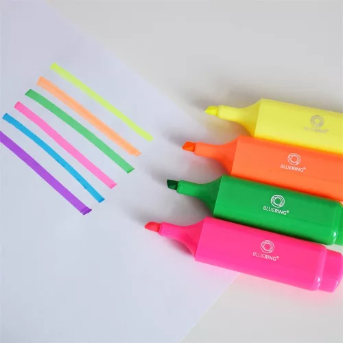 Szövegkiemelő lapos test Bluering® rózsaszín