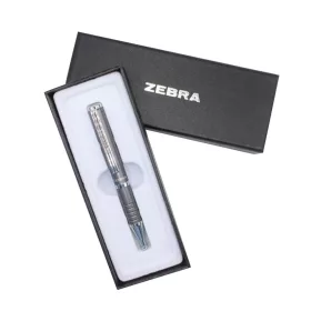   Golyóstoll metál szürke test, Zebra SLF1, írásszín kék