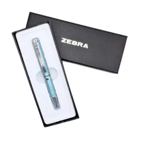   Golyóstoll metál égkék test, Zebra SLF1, írásszín kék