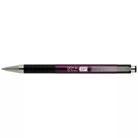   Golyóstoll 0,7mm, metál mályva test, Zebra F-301A, írásszín kék