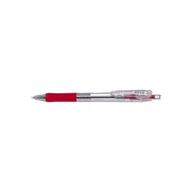 Golyóstoll 0,5mm, Zebra Tapli clip Eco, írásszín piros