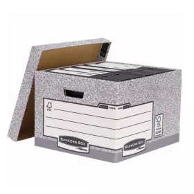   Archiváló konténer, karton, nagy, Fellowes® Bankers Box System, 10 db/csomag,