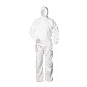   Munkavédelmi overál, hosszú ujjú vízlepergető kapucnis 2XL fehér