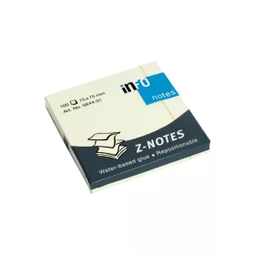   Jegyzettömb öntapadó, 75x75mm, 'Z' Info Notes sárga