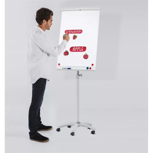 Flipchart tábla mobil 68x105cm, mágneses 5 görgős gurítható X-tra Line Mobil  EL-FC31 Franken
