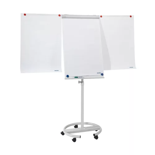 Flipchart tábla mobil 68x105cm, mágneses, 2 db segédkarral, 5 görgős Premium line  F2400/N Franken