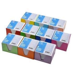   Kockatömb 9x9x6cm, színes karton doboz tartóban Bluering® fehér